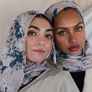 vela scarves hijab in abstract camo